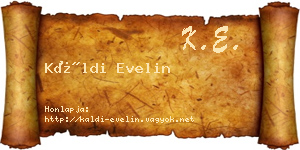 Káldi Evelin névjegykártya