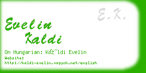 evelin kaldi business card